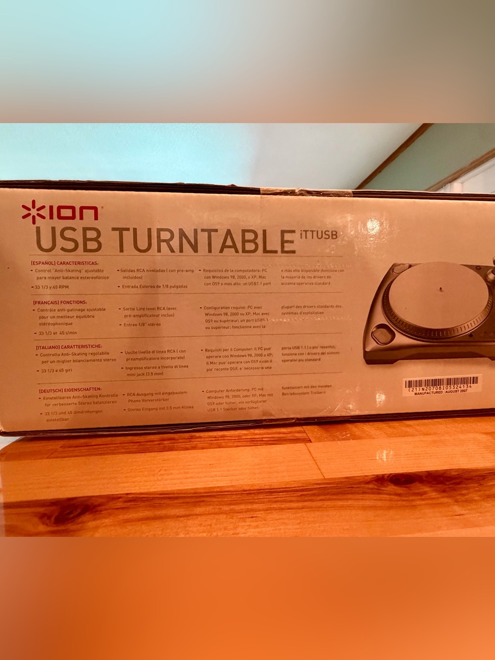 ION Audio iTTUSB USB Turntable - Silver Vinyl Digitizer - NEW - Picture 3 of 5